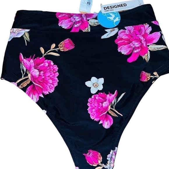 Cupshe High Waisted Floral Print Bikini Bottom Small NWT - Picture 3 of 6